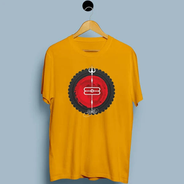 Mahadev Trishul Yellow T-Shirt