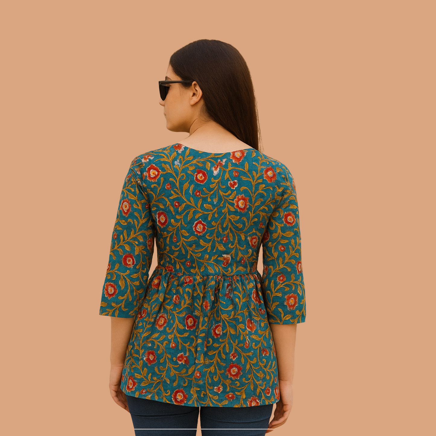 Teal Blue Kurti