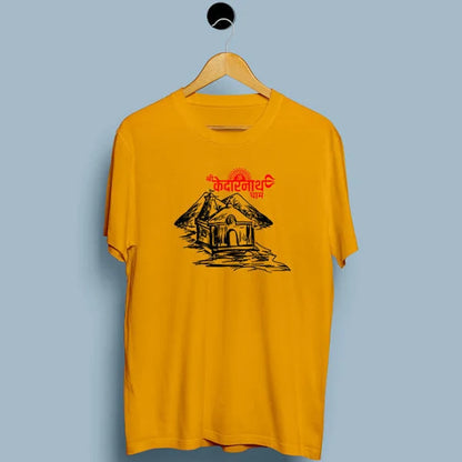 Shri Kedarnath Dham mustard yellow T-shirt